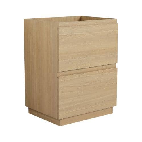 Adrinfly 24 in. Freestanding Bath Vanity Cabinet Without Top with Double Drawer Storage, Durable Engineered Wood (2)