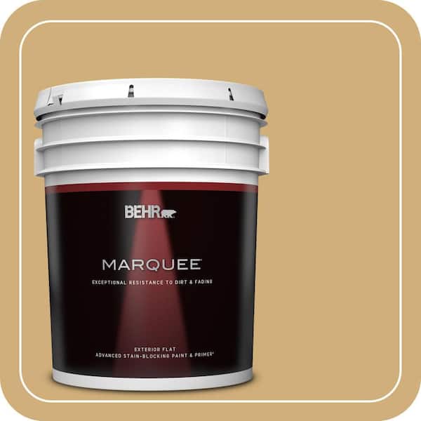 BEHR MARQUEE 5 gal. #PPU6-15 Romanesque Gold Flat Exterior Paint & Primer (2)