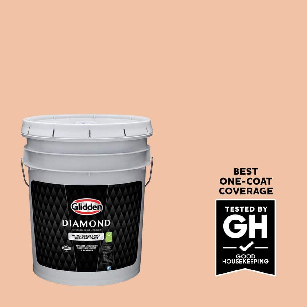 Glidden Diamond 5 gal. PPG1200-3 Siesta Ultra-Flat Interior Paint with Primer