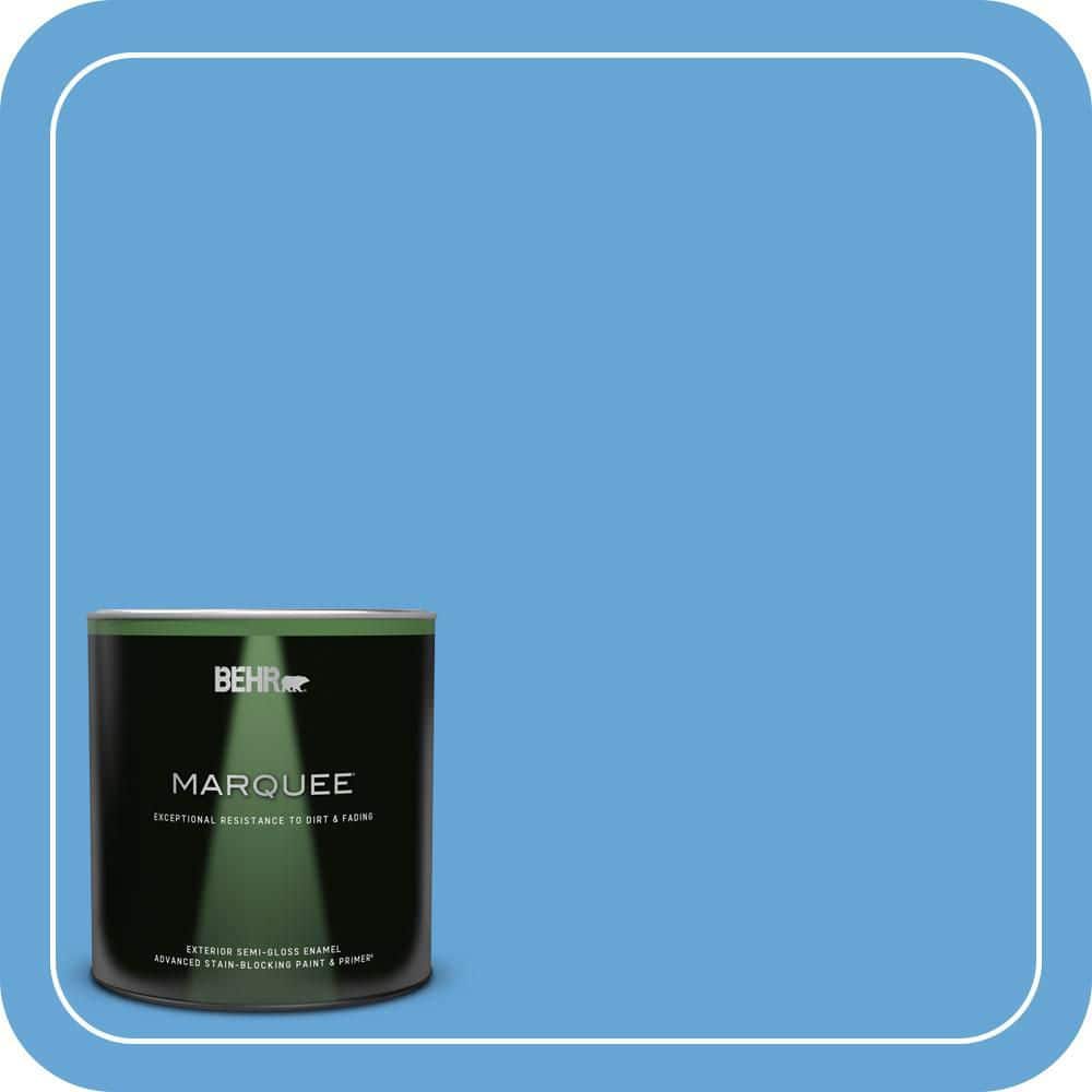 BEHR MARQUEE 1 qt. #560B-5 Ocean Tropic Semi-Gloss Enamel Exterior Paint & Primer