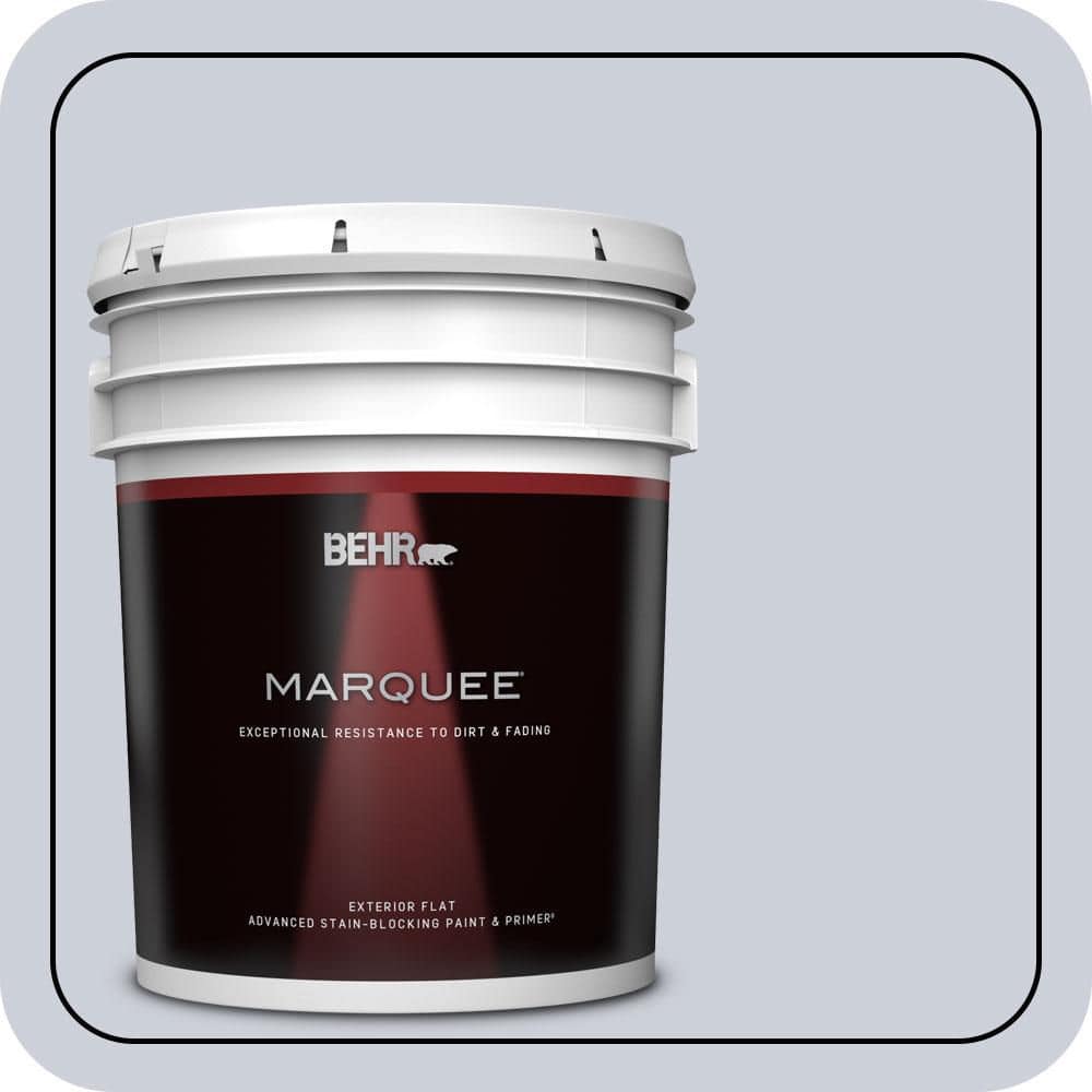 BEHR MARQUEE 5 gal. #620E-2 Naturally Calm Flat Exterior Paint & Primer