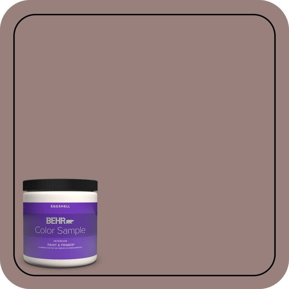 BEHR PREMIUM PLUS 8 oz. #N130-5 Mystere Eggshell Enamel Interior Paint & Primer Color Sample