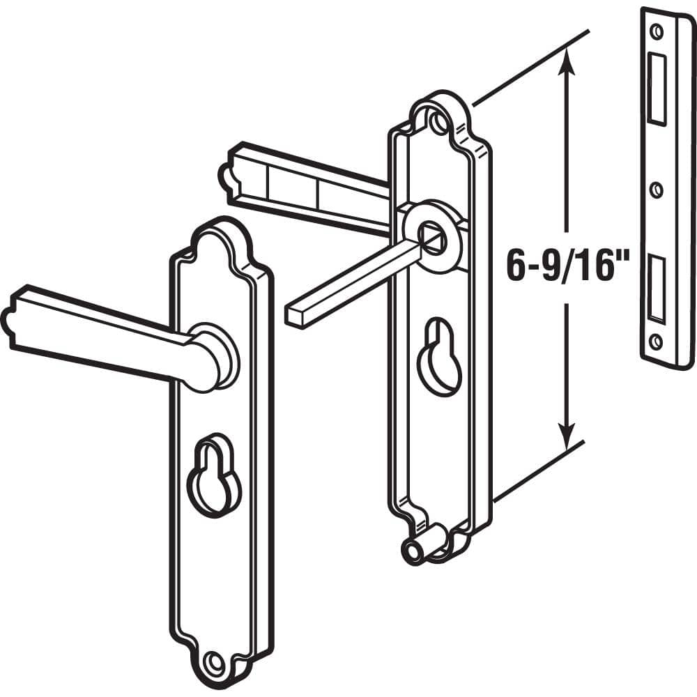 Prime-Line Diecast, Black Dimpled, Security Screen or Storm Door Lever Set (2)