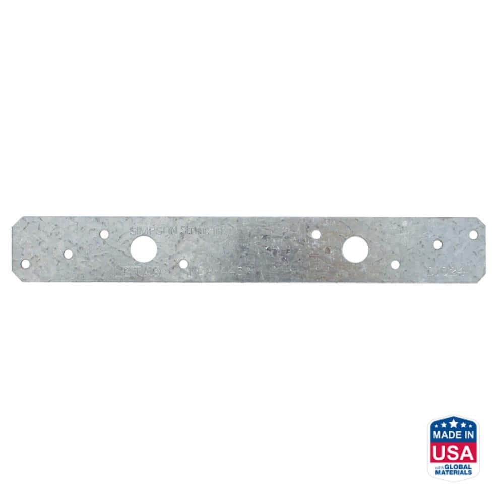 Simpson Strong-Tie LSTA 1-1/4 in. x 9 in. 20-Gauge Galvanized Strap Tie