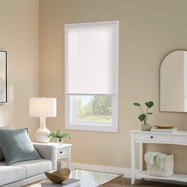 StyleWell White Cordless Room Darkening Vinyl Mini Blinds with 1 in. Slats-44 in. W x 64 in. L(Actual Size 43.5 in. W x 64 in. L) (2)