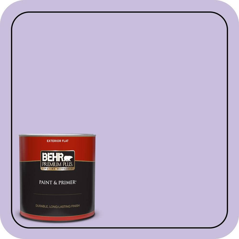 BEHR PREMIUM PLUS 1 qt. #640B-4 Innuendo Flat Exterior Paint & Primer