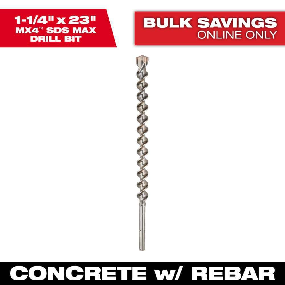 Milwaukee SDSMAX 4CT MX4 1-1/4 in. x 18 in. x 23 in.