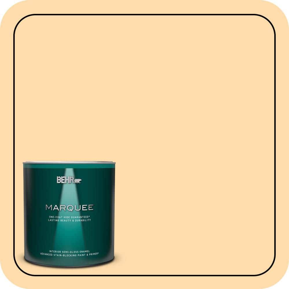 BEHR MARQUEE 1 qt. #P240-2 Peach Glow Semi-Gloss Enamel Interior Paint & Primer