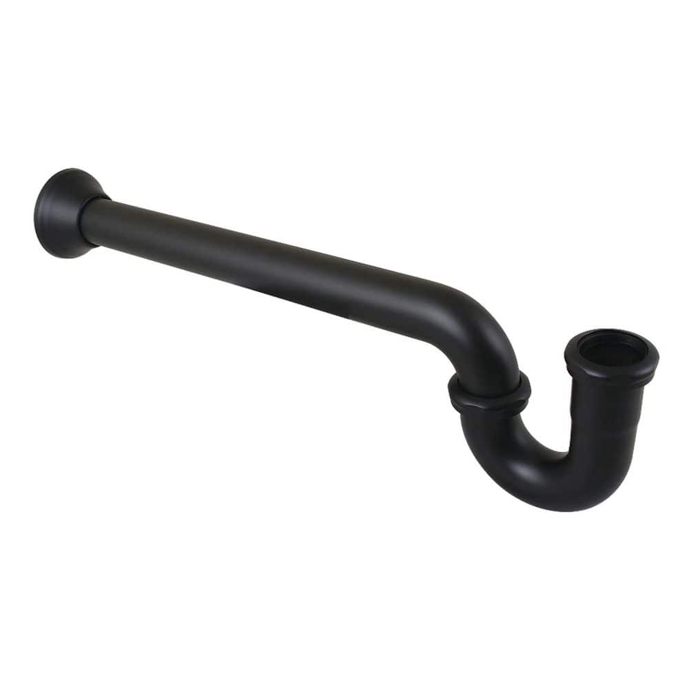 Kingston Brass Vintage 1-1/2 Inch 18-Gauge Decor P-Trap in Matte Black (1)