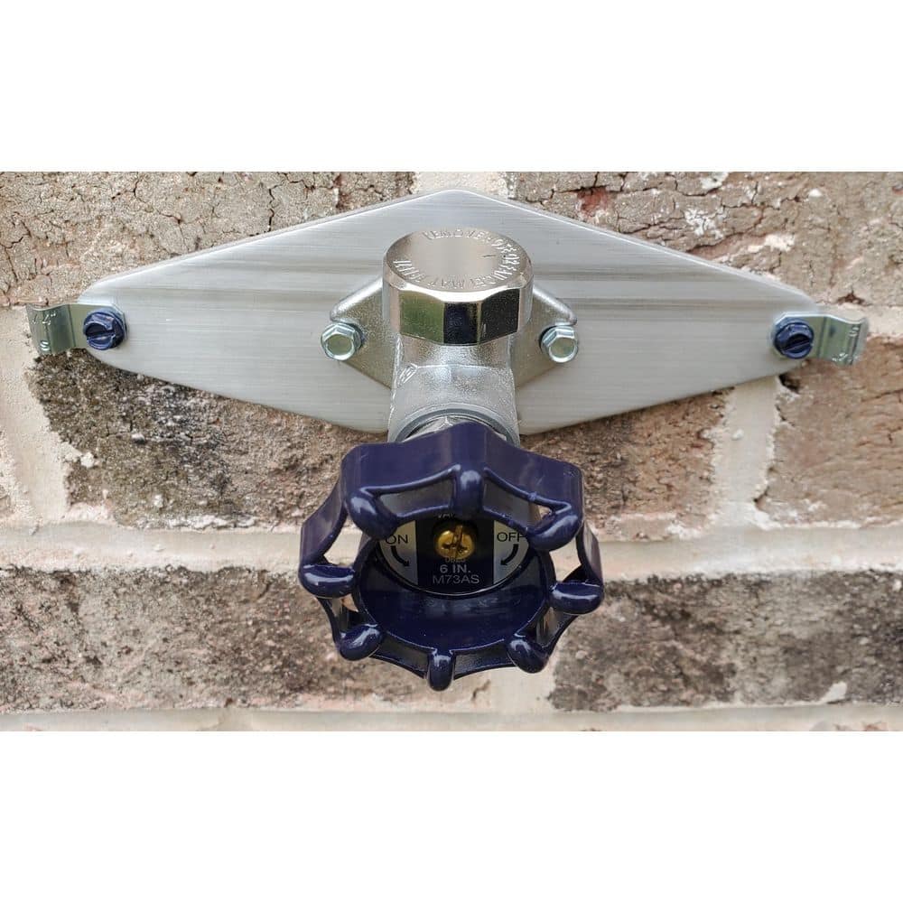 HOSE BIB BUDDY 1-1/8 in. Slotted Drop-In Securing Plate for Wall Faucet Outdoor Spigot Aluminum-Magnesium (2)