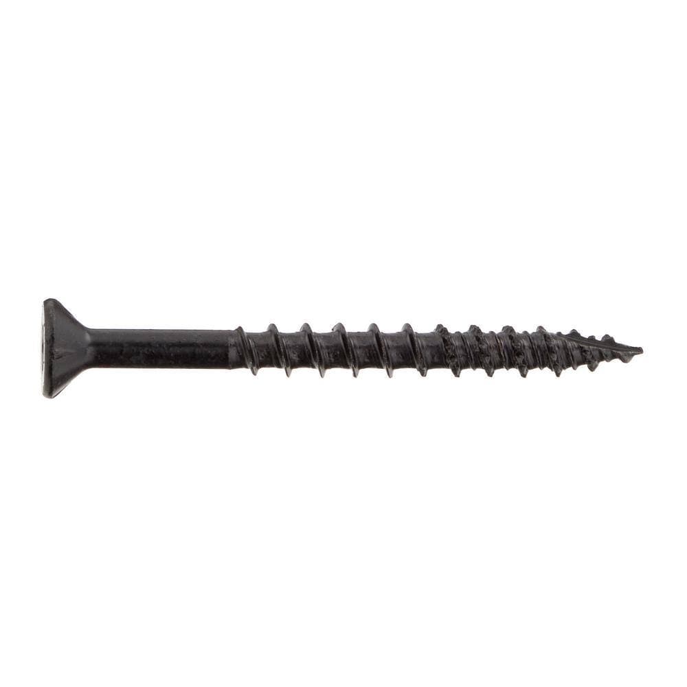 Everbilt 5-Pack #8 x 2 in. Black 6-Lobe Star Drive Exterior Flat Head Multi-Material Screw (15 lb. / 1,890-Piece) (2)