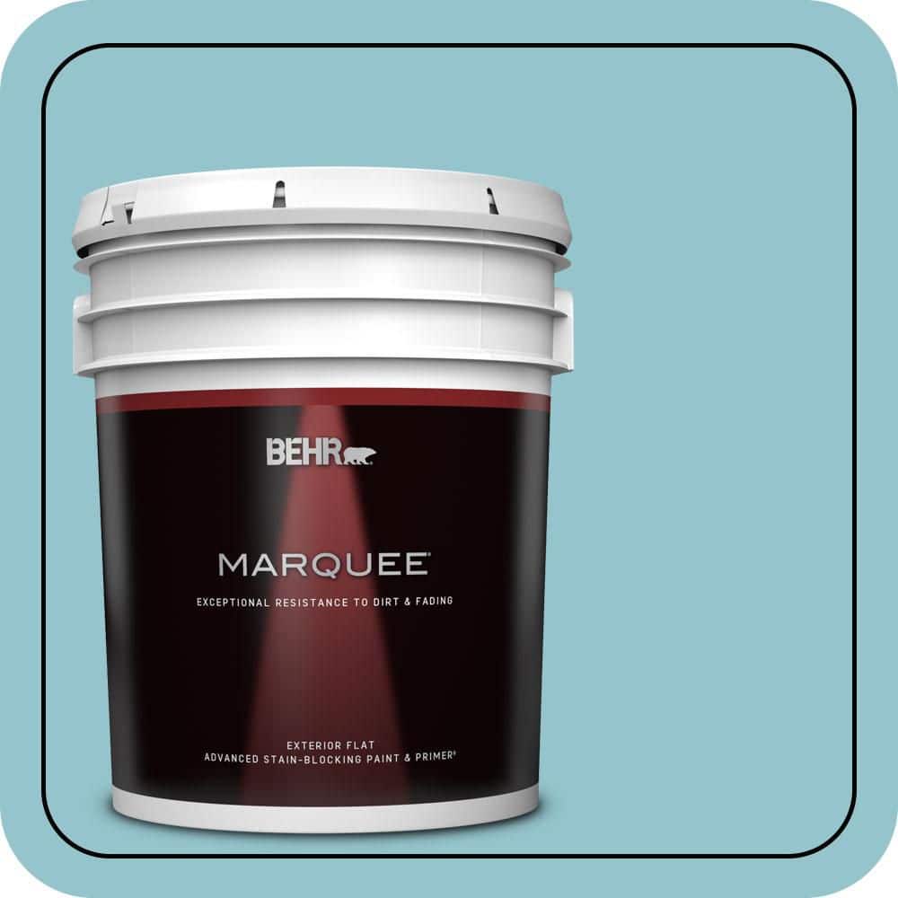 BEHR MARQUEE 5 gal. #520E-3 Velvet Morning Flat Exterior Paint & Primer (1)
