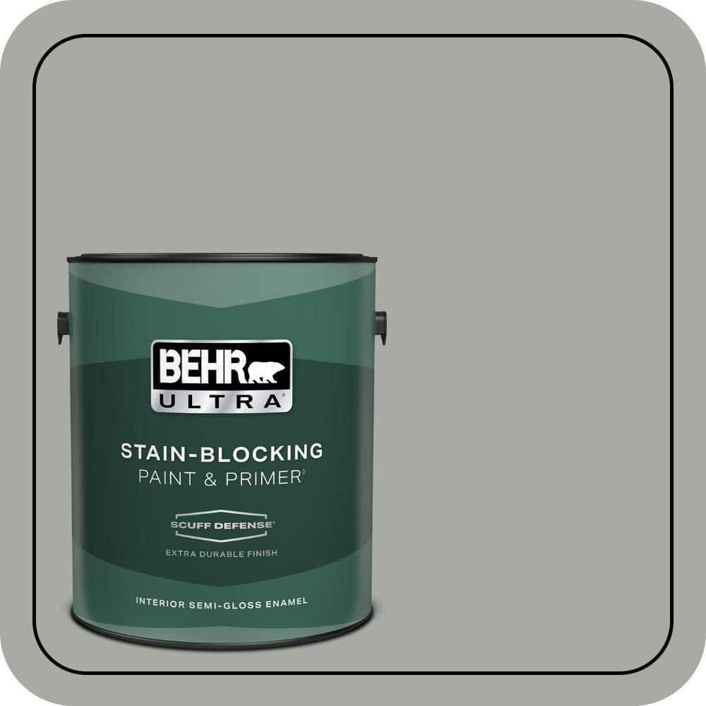 BEHR ULTRA 1 gal. #PPU25-15 Flipper Extra Durable Semi-Gloss Enamel Interior Paint & Primer