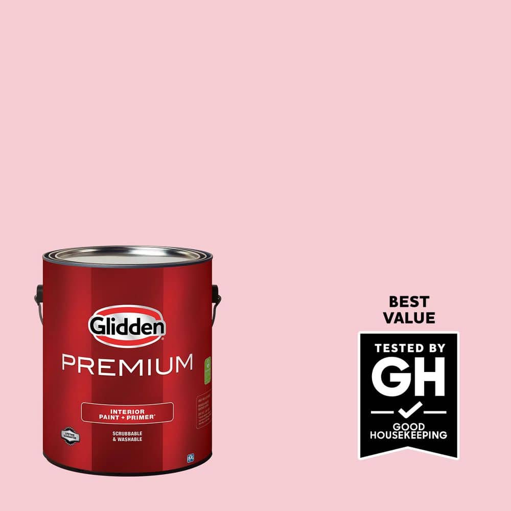 Glidden Premium 1 gal. PPG1184-2 Pleasing Pink Eggshell Interior Latex Paint