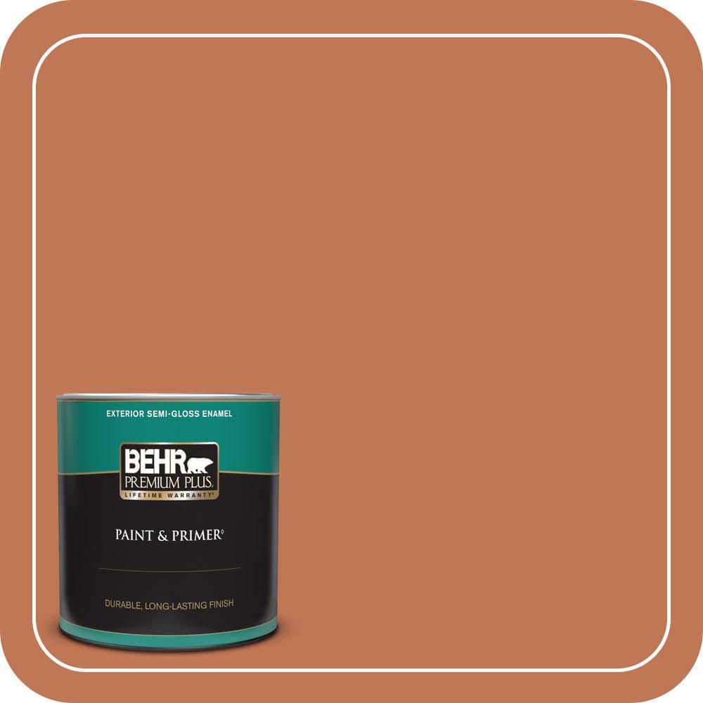BEHR PREMIUM PLUS 1 qt. #PPU3-01 Moroccan Sky Semi-Gloss Enamel Exterior Paint & Primer