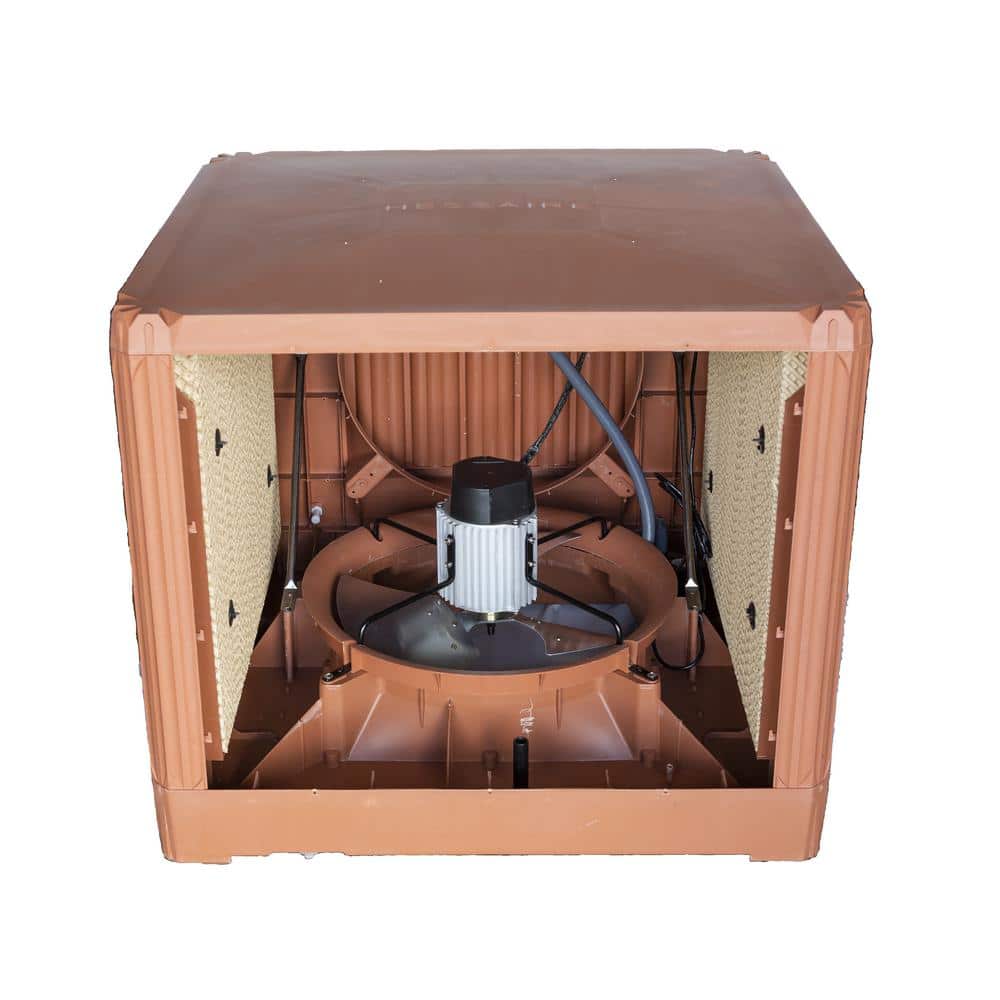 Hessaire 6,800 CFM 115-Volt 2-Speed Down Draft Roof Plastic Evaporative Axial Fan Cooler for 2,500 sq. ft. with Motor, Assembled