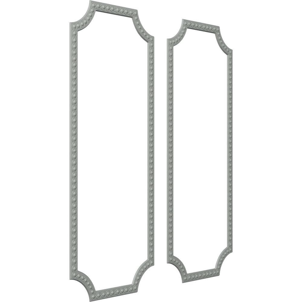 Ekena Millwork 28 in. W x 72 in. H Unfinished Polyurethane Foster Running Coin Panel Moulding Kit (Double Panel) (2)