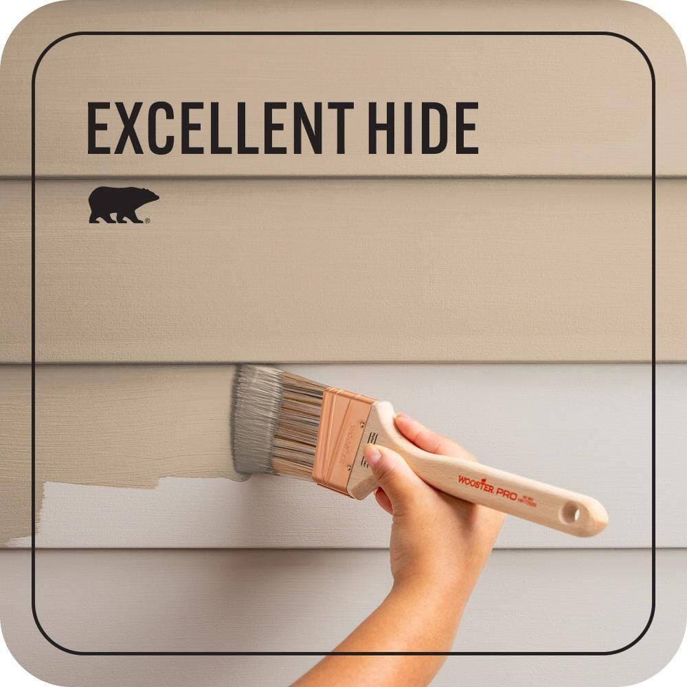 BEHR PREMIUM PLUS 1 qt. #MQ2-46 Basswood Flat Exterior Paint & Primer (4)