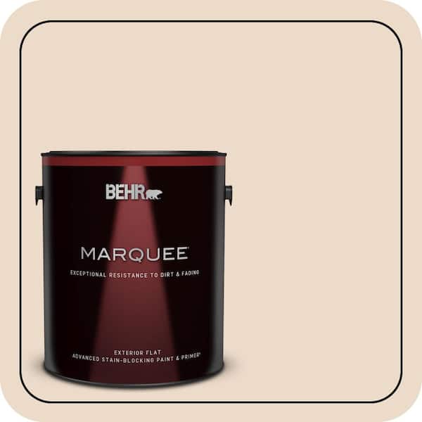 BEHR MARQUEE 1 gal. #N260-1 Vanilla Mocha Flat Exterior Paint & Primer (2)