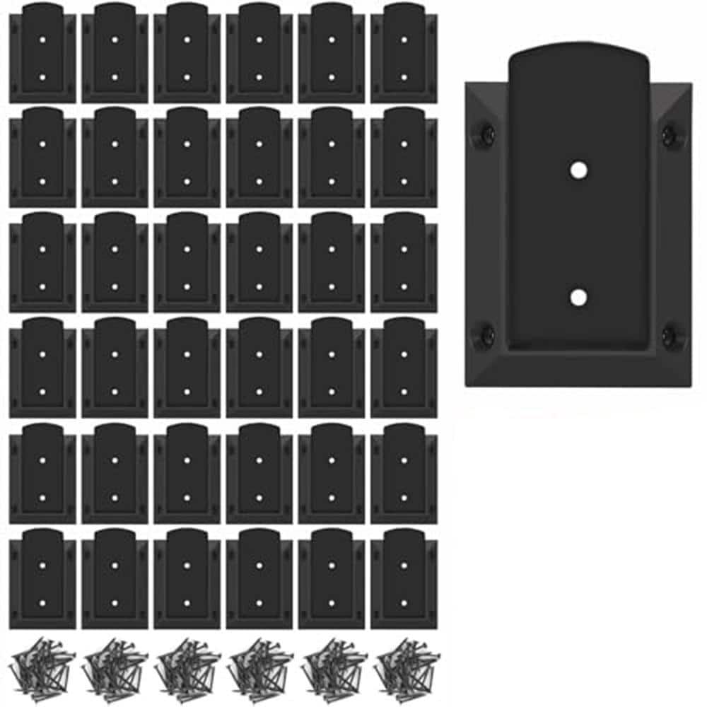 KIWDZFU Aluminum Deck Railing Brackets Connector for 2x4 Wood Posts with 120 Galvanized Screws 20 Pack Durable Weather-Resistant (1)