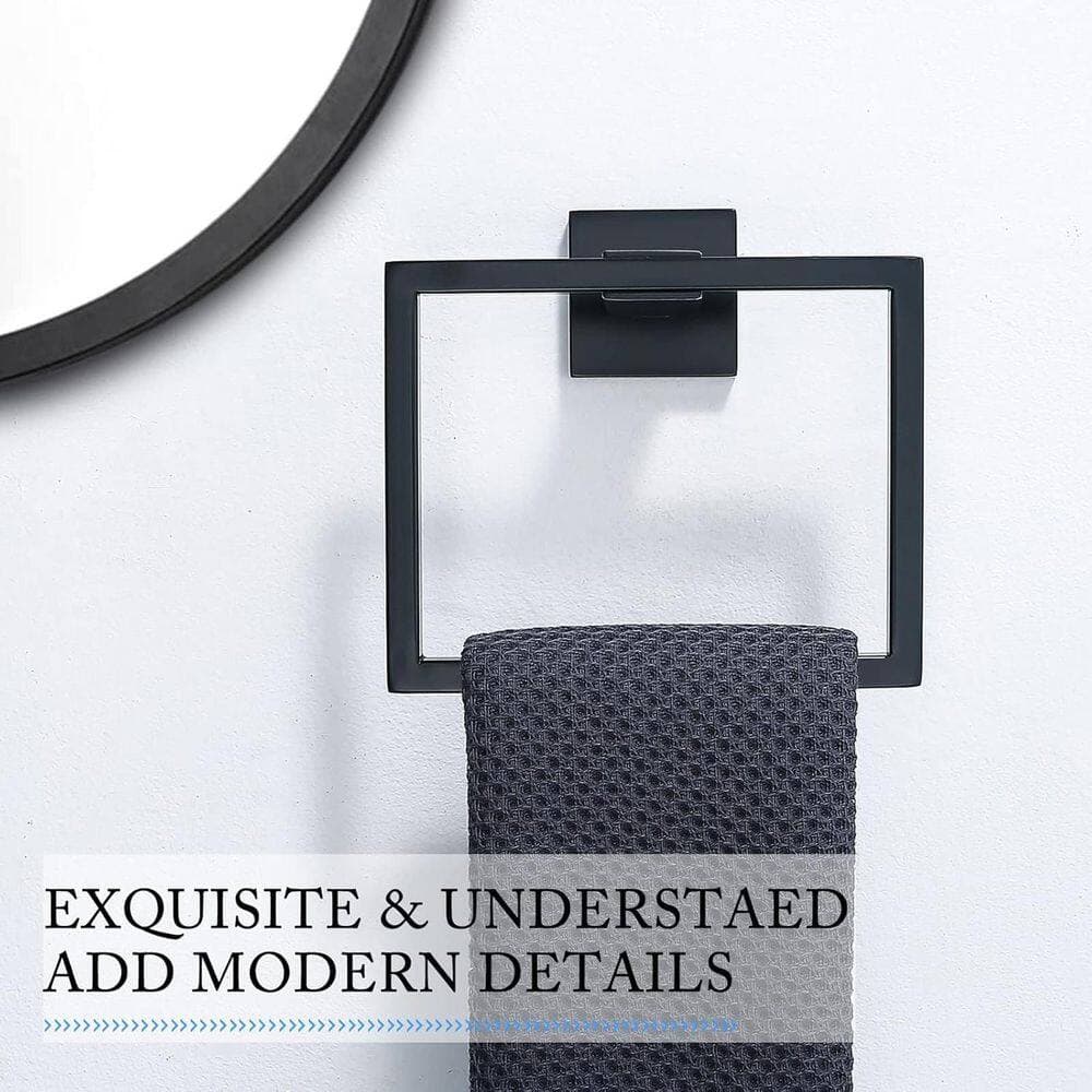 BYH build your home Bathroom Hardware Set with Towel Bar Toilet Paper Holder Towel Ring Bath Accessories Wall Mount (3)