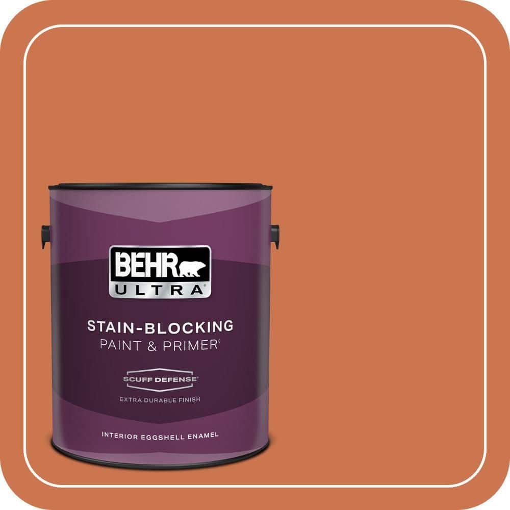 BEHR ULTRA 1 gal. #PMD-103 Sweet Carrot Extra Durable Eggshell Enamel Interior Paint & Primer