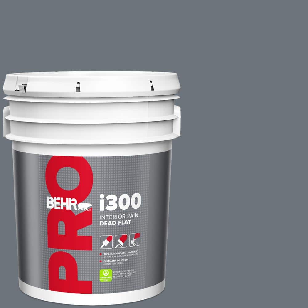 BEHR PRO 5 gal. #750F-5 Silver Hill Dead Flat Interior Paint
