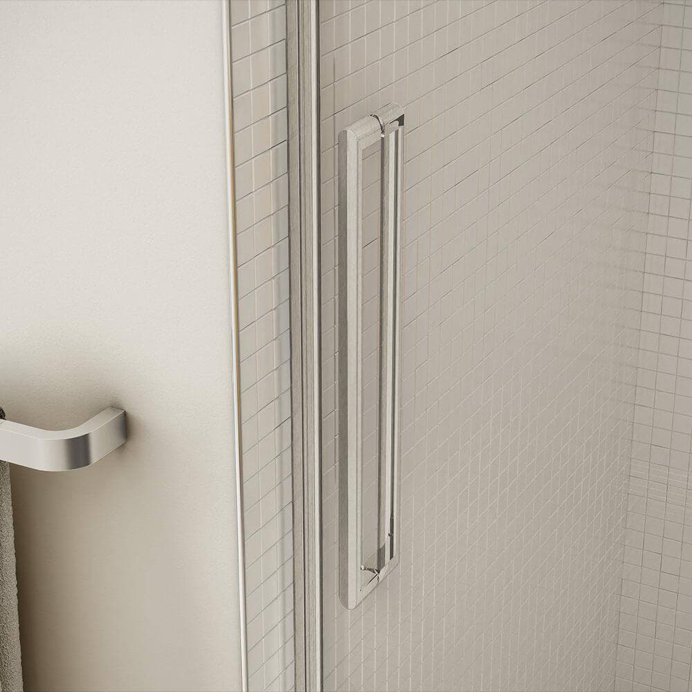 MAAX Utile Metro 30 in. x 59.8 in. x 81.4 in. Left Drain Alcove Bath and Shower Kit in Ash Grey with Brushed Nickel Door (3)