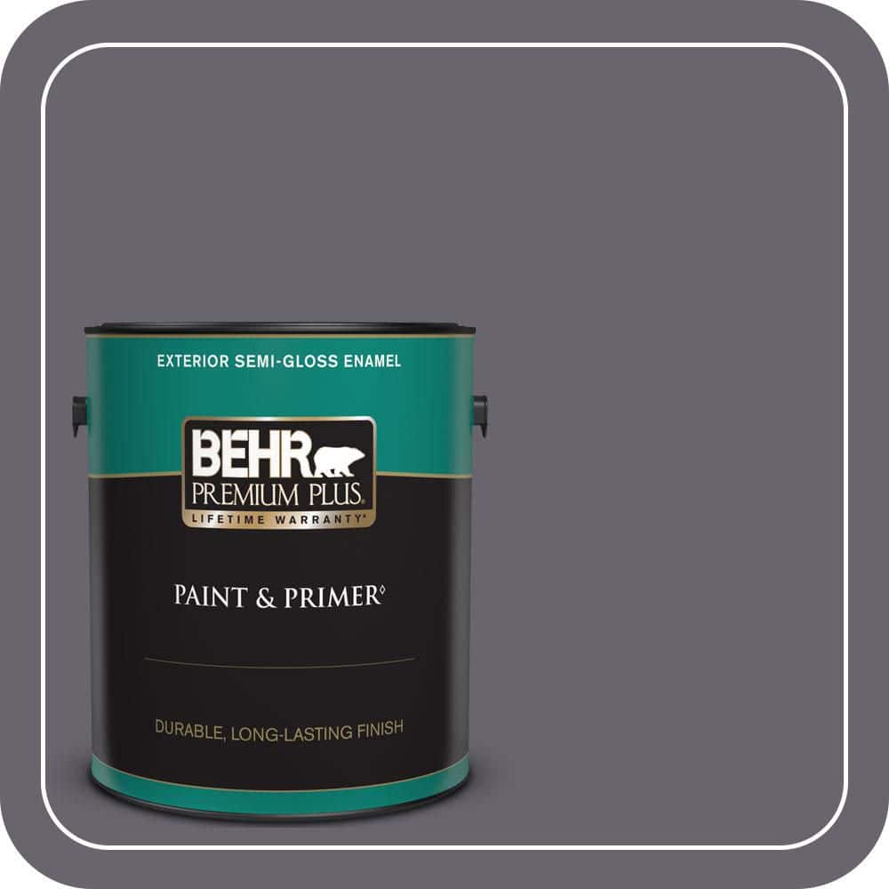 BEHR PREMIUM PLUS 1 gal. #N550-6 Alter Ego Semi-Gloss Enamel Exterior Paint & Primer