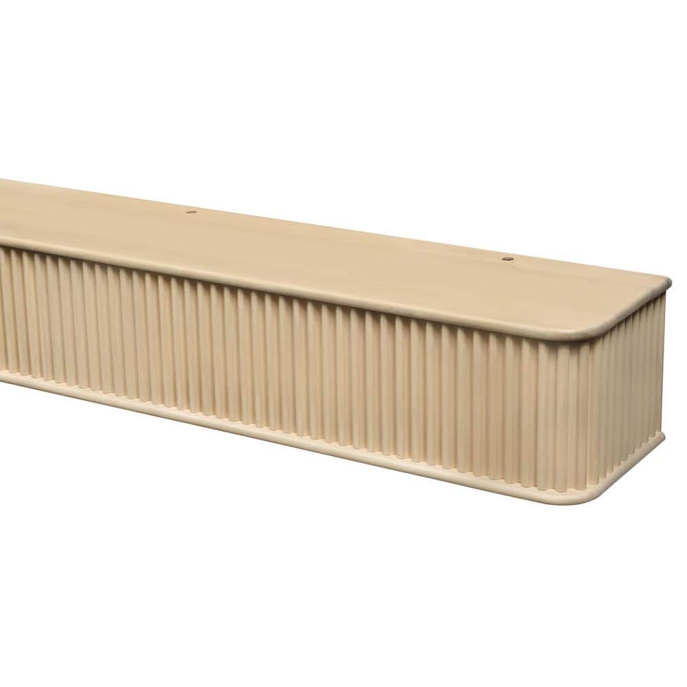 Dogberry Collections Fluted 60 in. Natural Cap-Shelf Mantel (2)