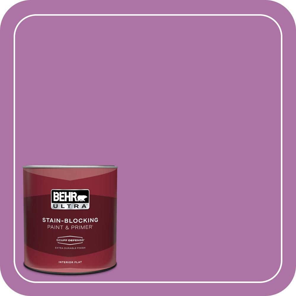 BEHR ULTRA 1 qt. #670B-6 Orchid Kiss Extra Durable Flat Interior Paint & Primer