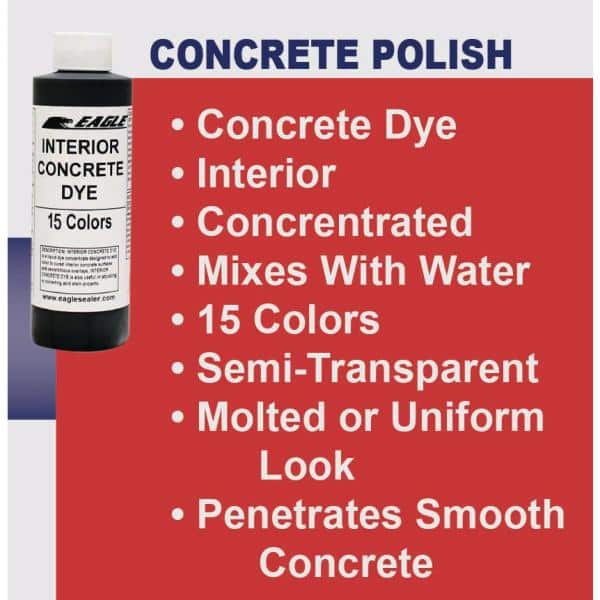 Eagle 1 gal. Malt Brown Interior Concrete Dye Stain Makes with Water from 8 oz. Concentrate (2)