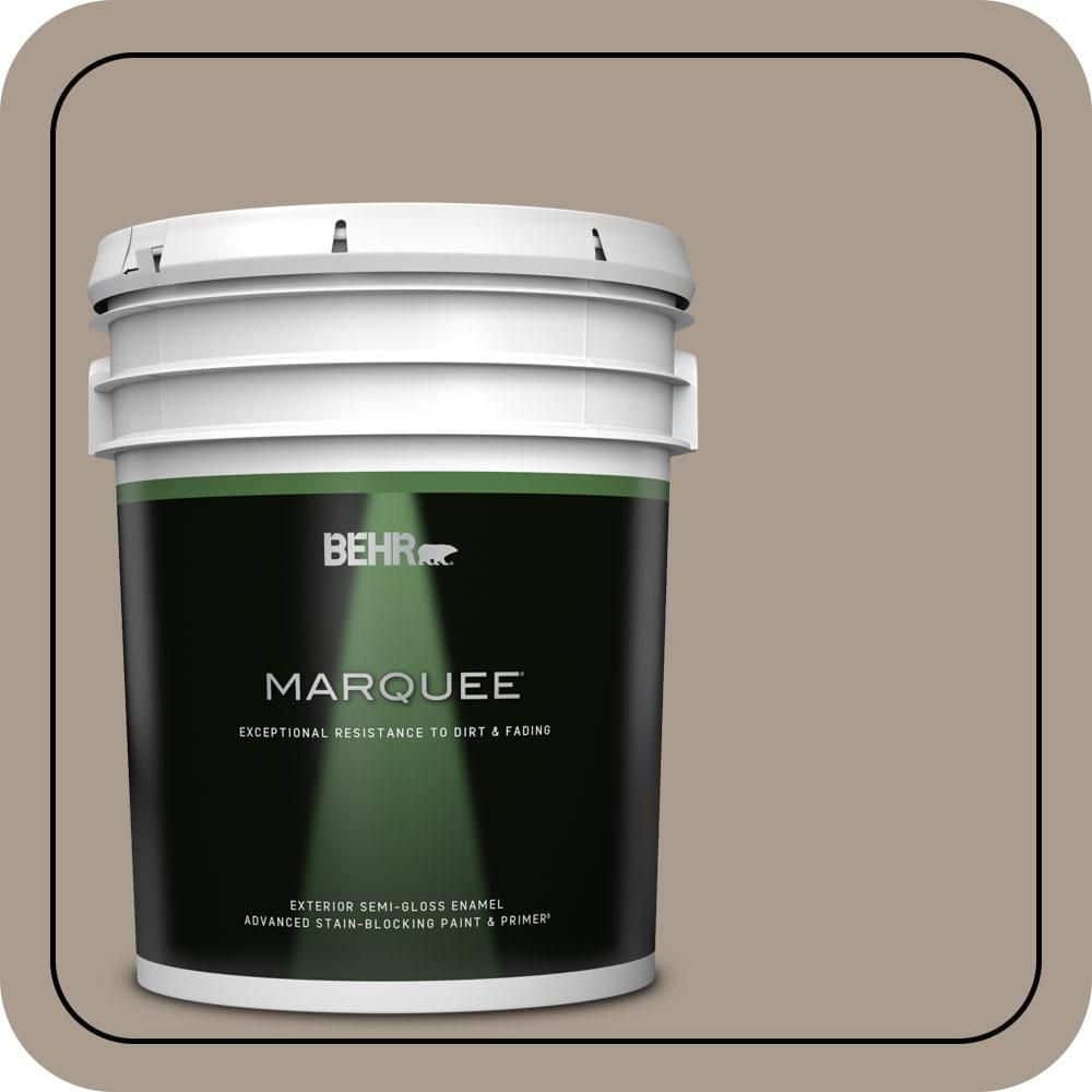 BEHR MARQUEE 5 gal. #N210-4 Espresso Martini Semi-Gloss Enamel Exterior Paint & Primer