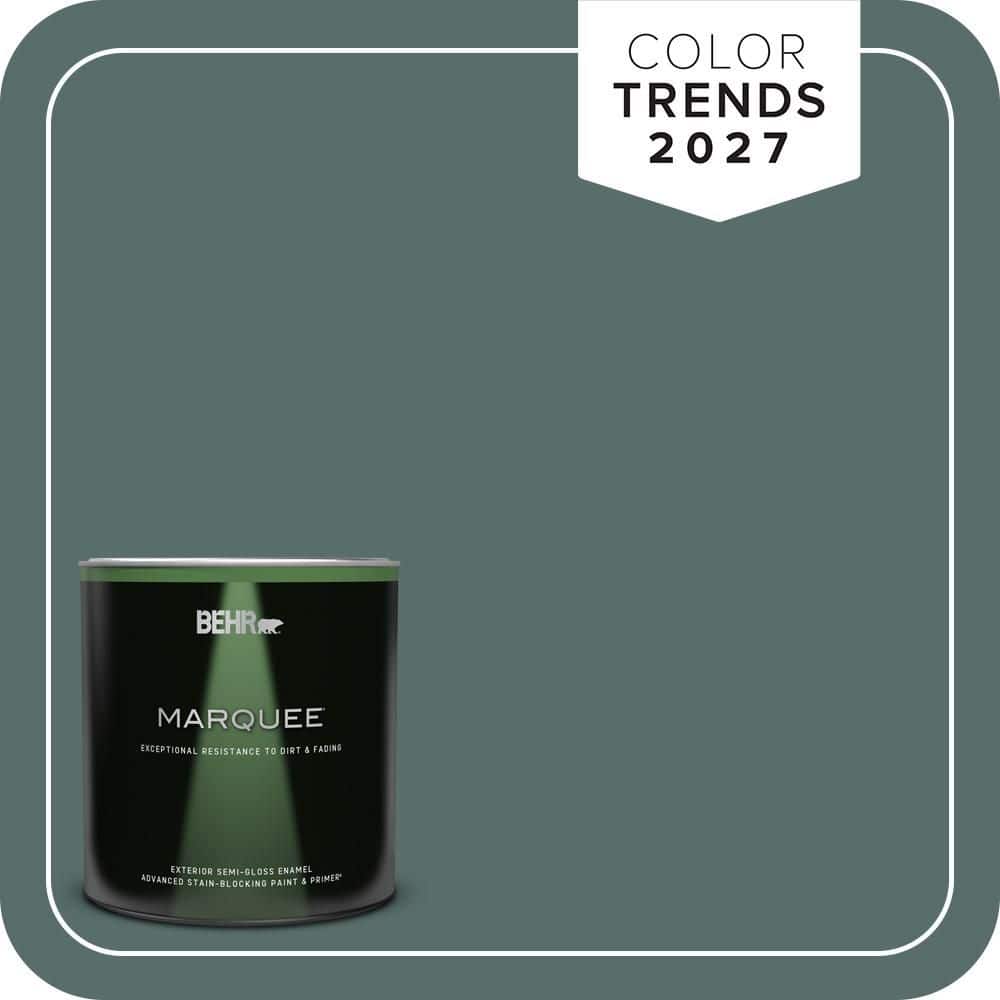 BEHR MARQUEE 1 qt. #N430-6A Hidden Gem Semi-Gloss Enamel Exterior Paint & Primer