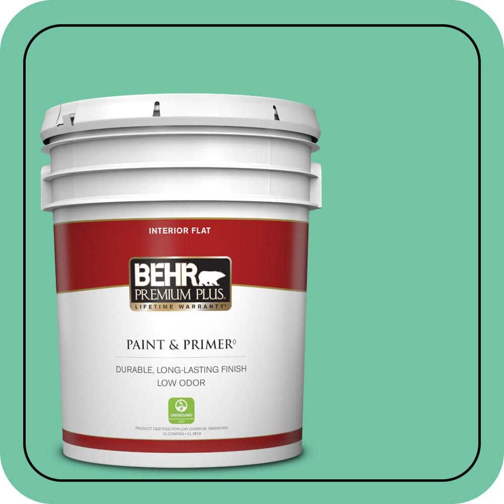 BEHR PREMIUM PLUS 5 gal. #P420-4A Gem Silica Flat Low Odor Interior Paint & Primer
