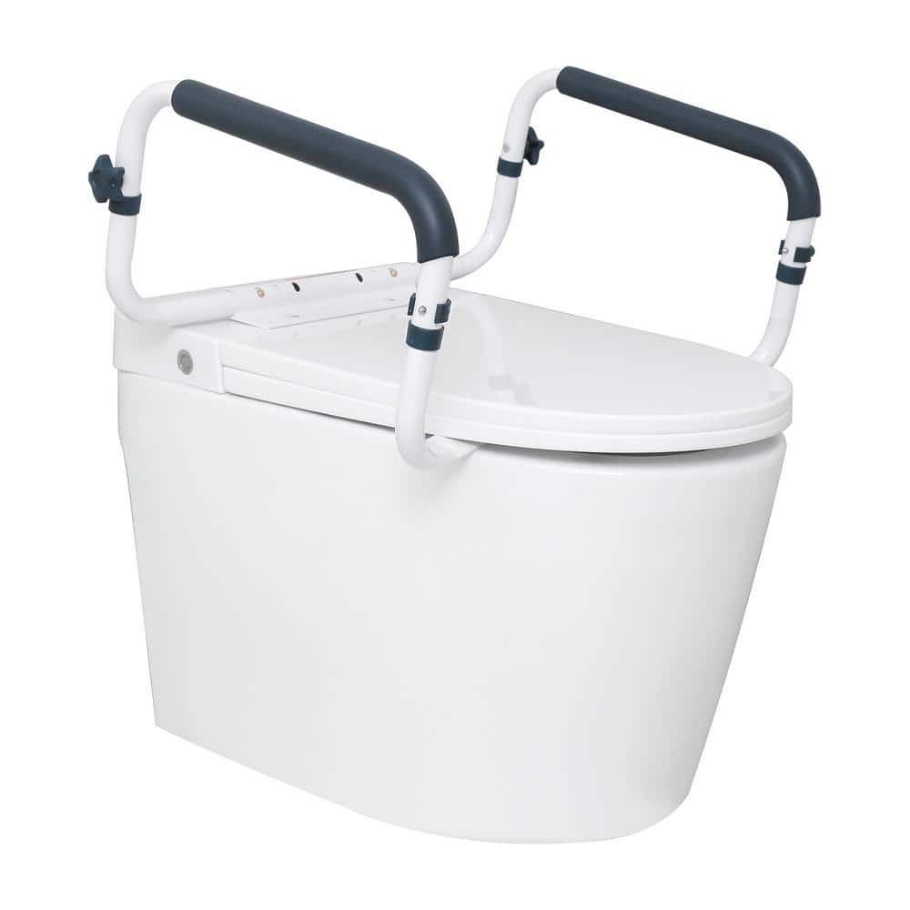 VEVOR Toilet Safety Rail 300 LBS. Capacity Toilet Seat Frame Adjustable Width Fit Most Toilets Easy Installation Grab Bars (1)