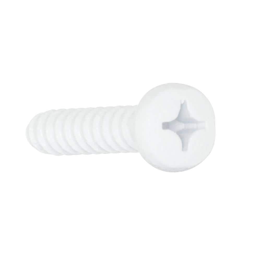 Everbilt #14 x 1-1/2 in. and #12 x 3/4 in. White Heavy Duty Shelf Bracket Screw Kit (12-Pack) (3)