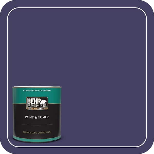 BEHR PREMIUM PLUS 1 qt. #MQ5-44 Heraldic Semi-Gloss Enamel Exterior Paint & Primer (2)