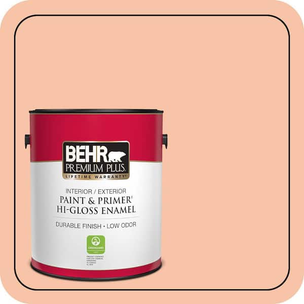 BEHR PREMIUM PLUS #240C-3 Peach Damask Enamel & Primer Color Sample (4)