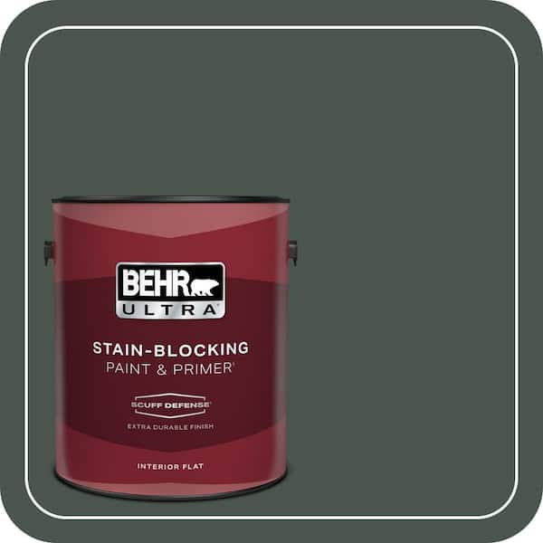 BEHR ULTRA 1 gal. #460F-7 Hazel Woods Extra Durable Flat Interior Paint & Primer (2)