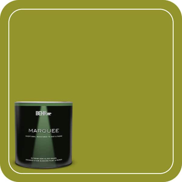 BEHR MARQUEE 1 qt. #P350-7 Lazy Lizard Semi-Gloss Enamel Exterior Paint & Primer (2)