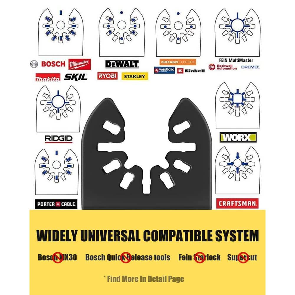Unbranded 60 Pieces Oscillating Saw Blades 2023 Upgrade Japanese Long Teeth Quick Release Multi Tool Blades for Plastics Wood (2)