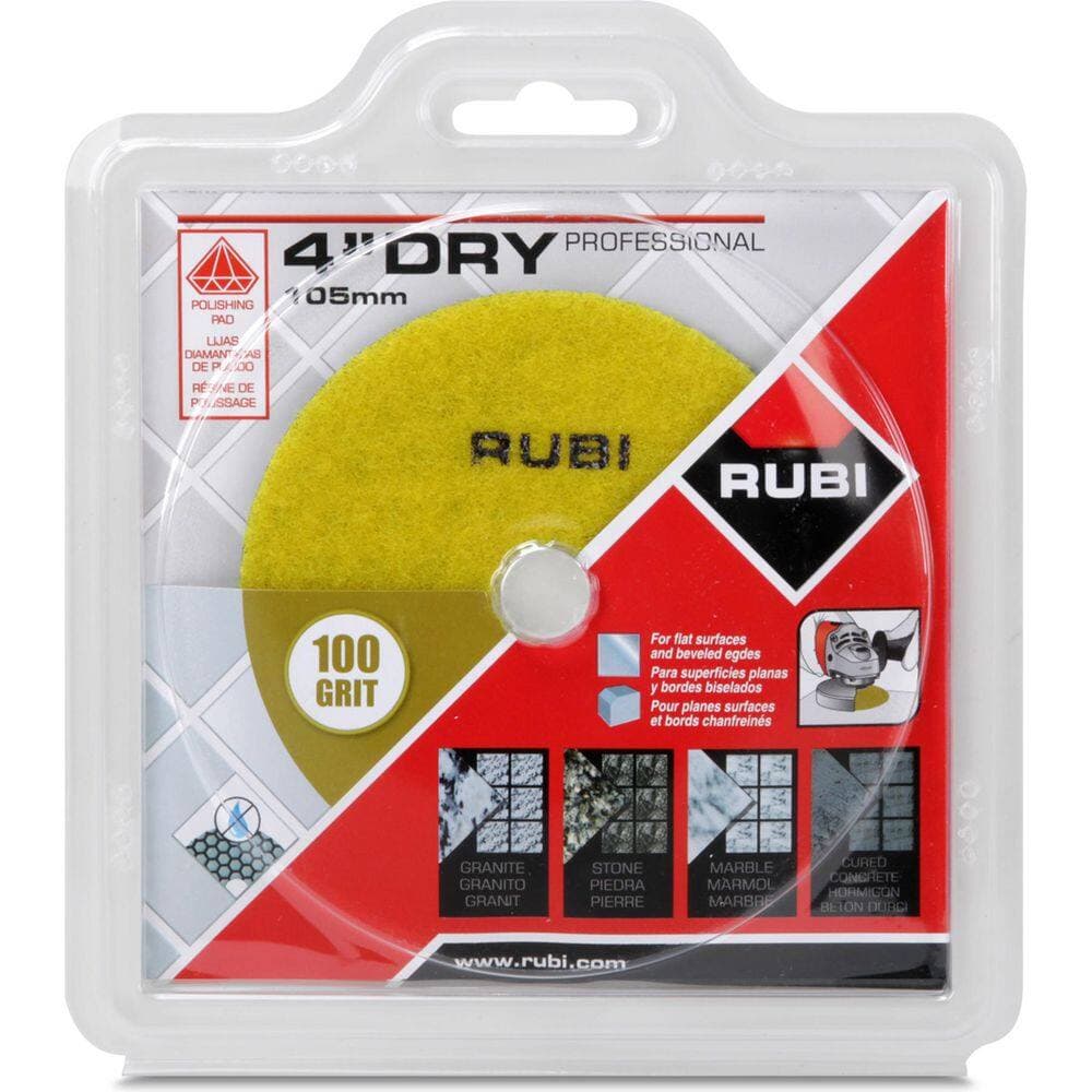 Rubi 4 in. 100 Grit Resin Dry Polishing Pad (2)