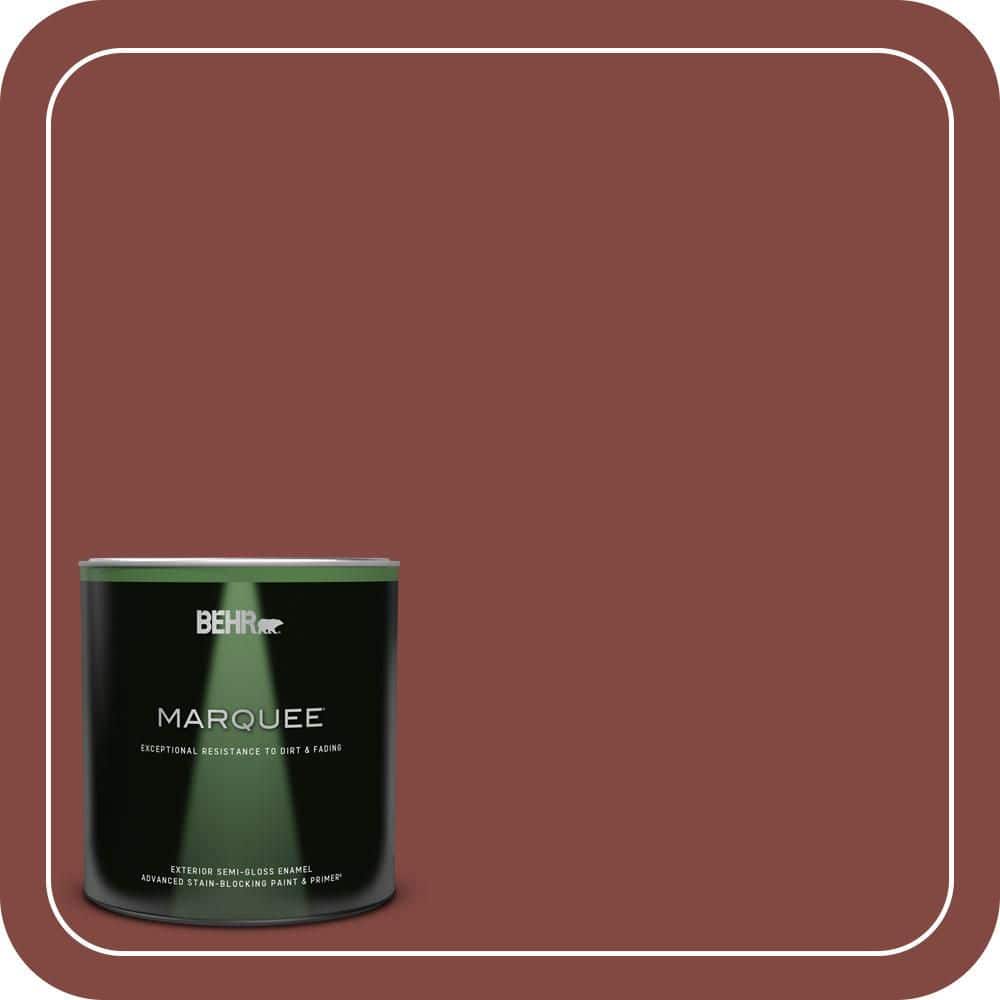 BEHR MARQUEE 1 qt. #S140-7 Deco Red Semi-Gloss Enamel Exterior Paint & Primer