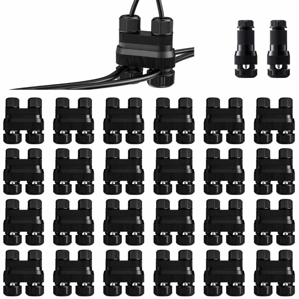 Unbranded Low Voltage Landscape Wire Connectors Waterproof Fastlock2 12-18 Gauge for Garden Path Lights 24 Pack