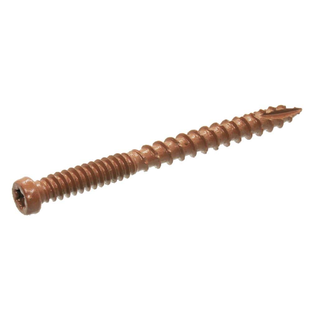 DECKMATE #9 x 2-1/2 in. Self-Starting Star-Drive Bugle Head Composite Red Deck Screws 5 lbs. box (325 pcs)
