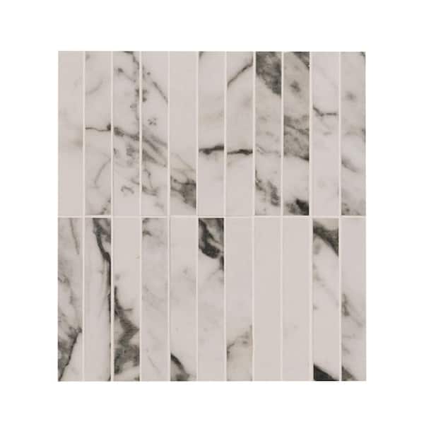 MSI Donatello Stax 12 in. x 12 in. x 0.31 in. Matte Ceramic Mesh-Mounted Mosaic Floor and Wall Tile (0.86 sq. ft./Case) (2)