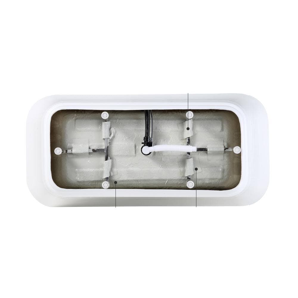 Timussi 29.5 in. Acrylic Freestanding Soaking Bathtub with Chrome Reversible Drain (4)