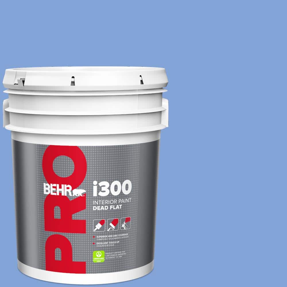 BEHR PRO 5 gal. #P530-4 Periwinkle Dead Flat Interior Paint