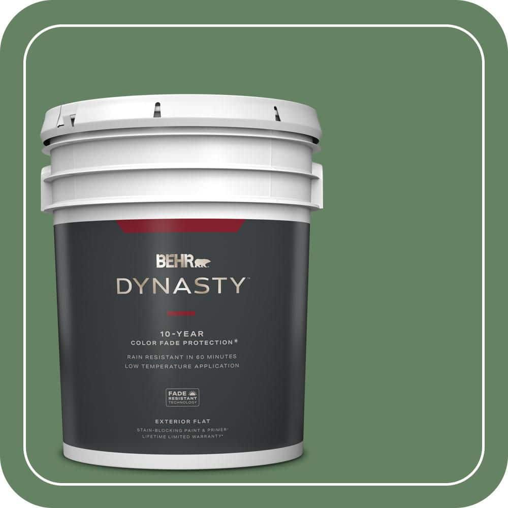 BEHR DYNASTY 5 gal. #S400-6 Tuscan Herbs Flat Exterior Stain-Blocking Paint & Primer